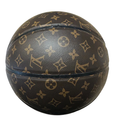 Custom LKV Brown Monogram Basketball