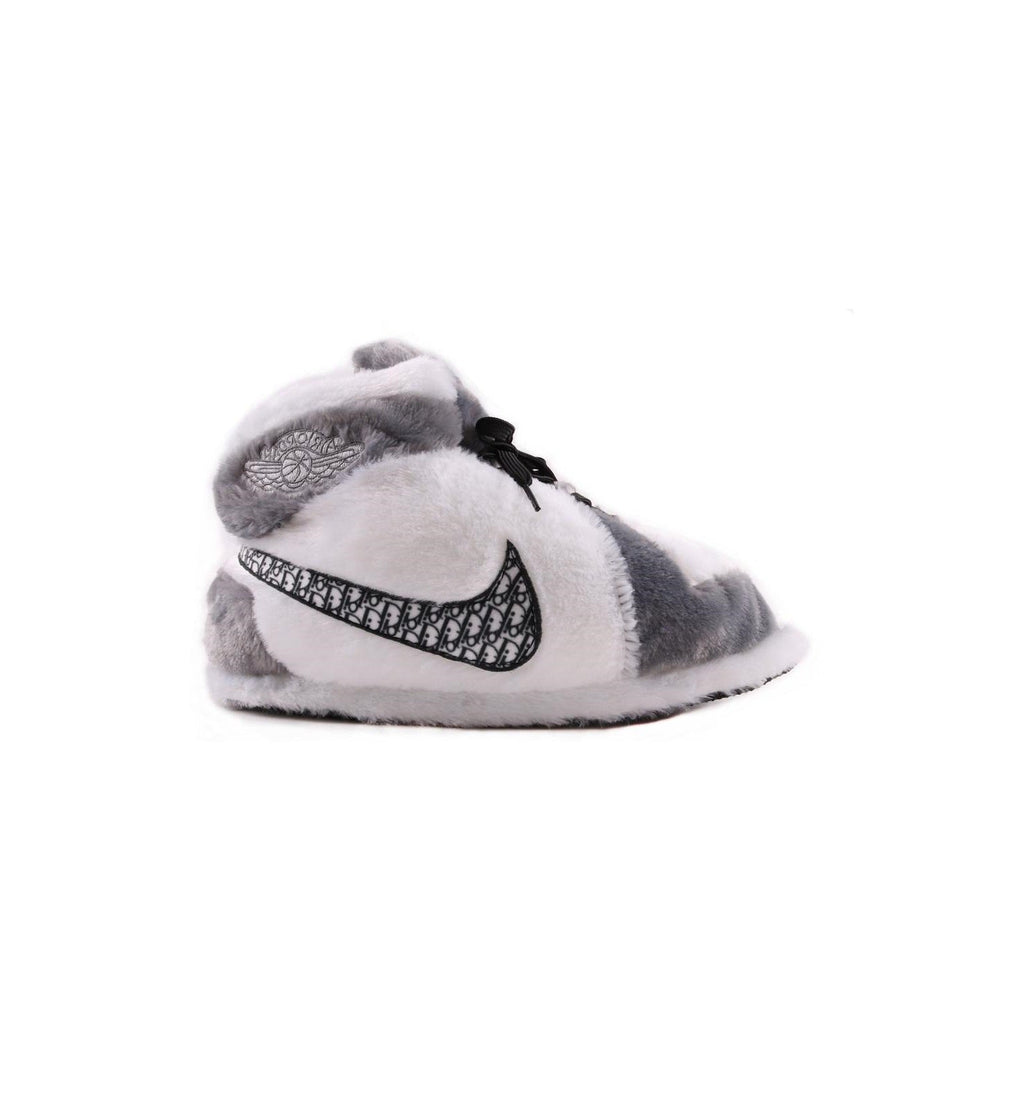 LKJ 1 Monogram Retro Hi Top Trainer Sneaker Slippers