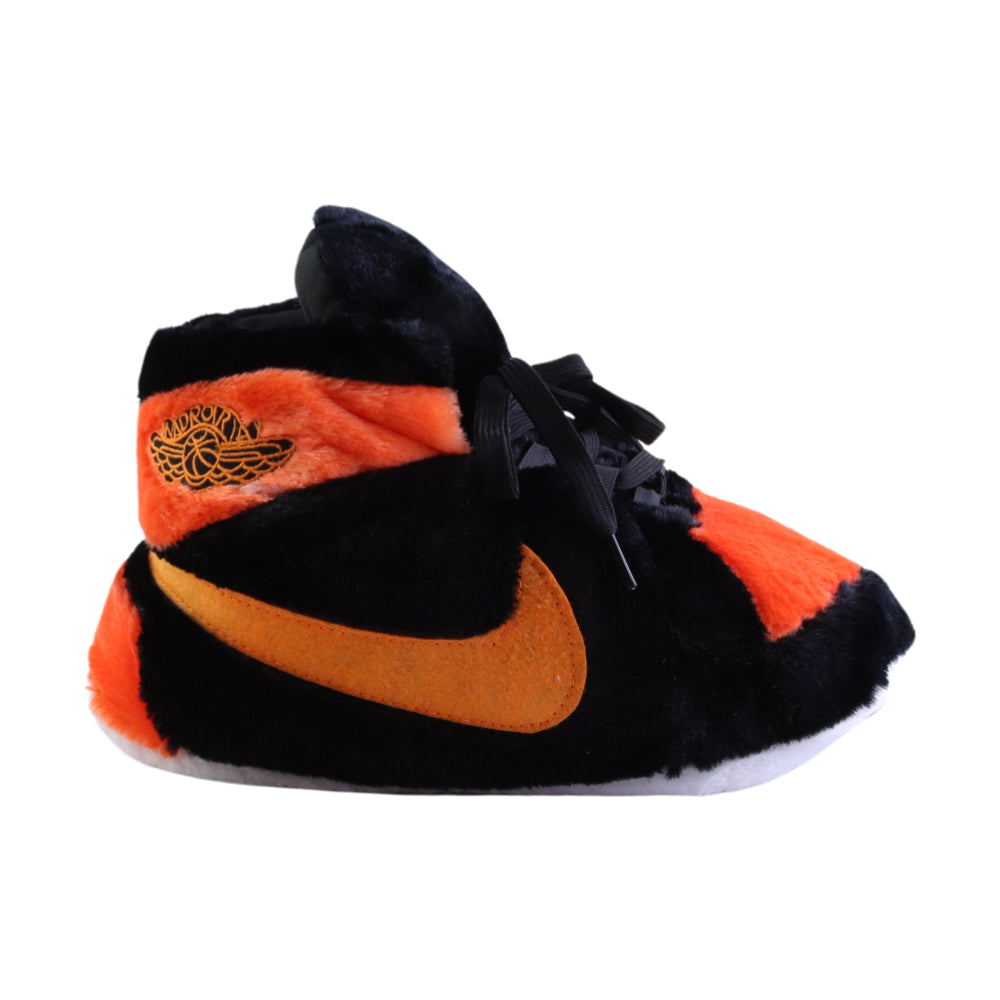 LKJ 1 Orange Retro Hi Top Unisex Trainer Sneaker Slippers