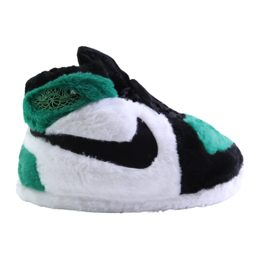 LKJ 1 Green Retro Hi Top Trainer Sneaker Slippers