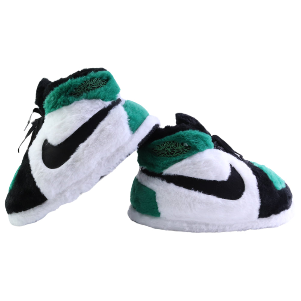 LKJ 1 Green Retro Hi Top Trainer Sneaker Slippers