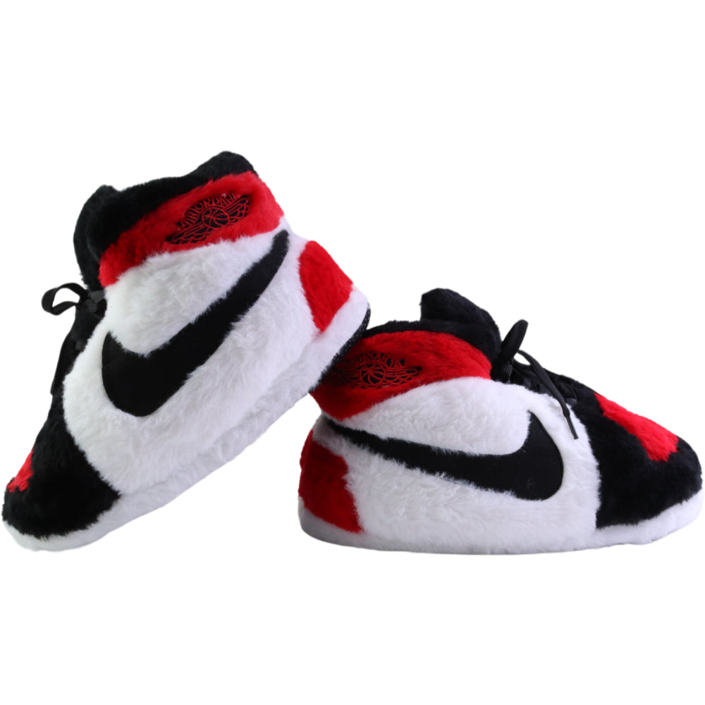 LKJ 1 OG White Red Retro Hi Top Trainer Sneaker Slippers