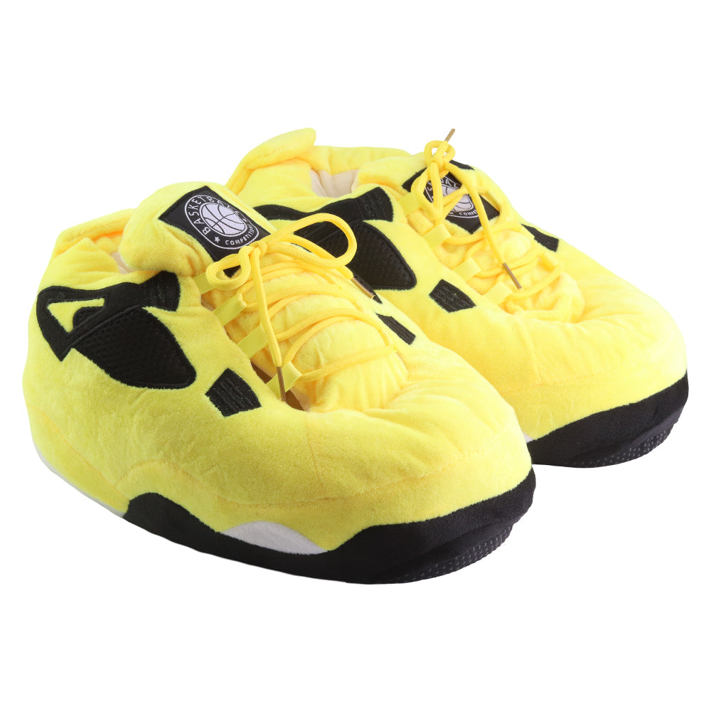 LKJ 4 Yellow Retro Hi Top Trainer Sneaker Slippers
