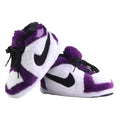 KIDS LKJ 1 Purple Retro Hi Top Trainer Slippers