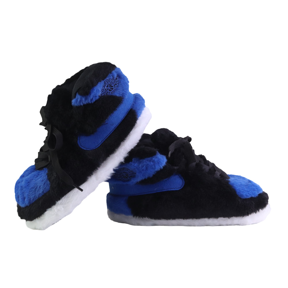 KIDS LKJ 1 Blue Retro Hi Top Trainer Slippers