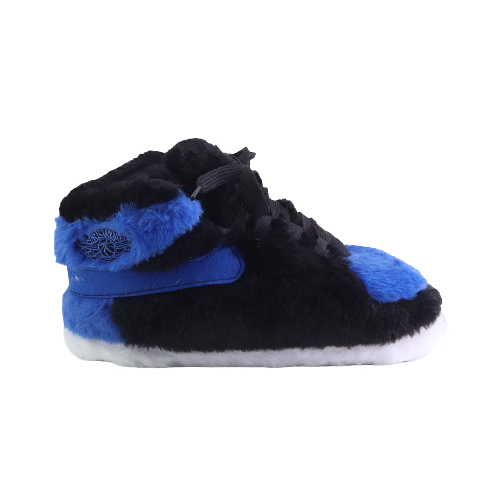 KIDS LKJ 1 Blue Retro Hi Top Trainer Slippers