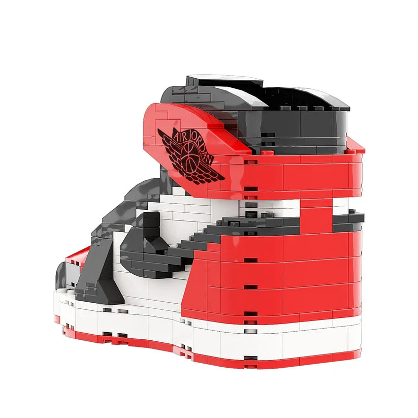 LKJ 1 HIGH RED WHITE SNEAKER BRICKS