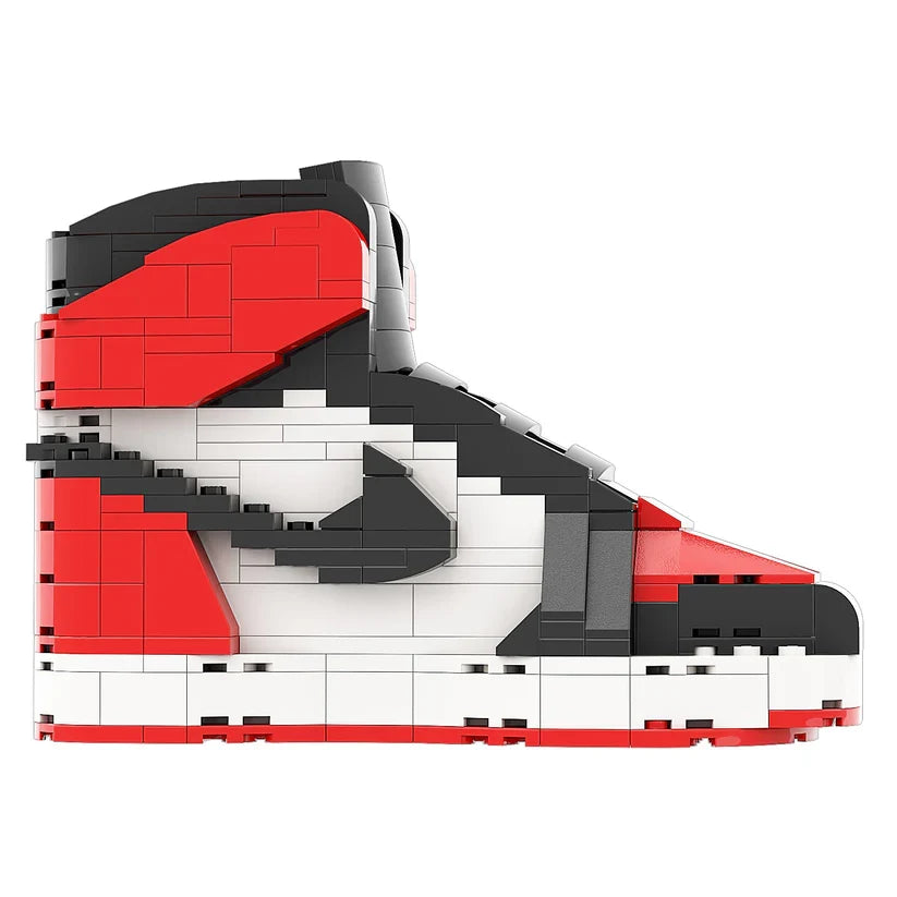 LKJ 1 HIGH RED WHITE SNEAKER BRICKS