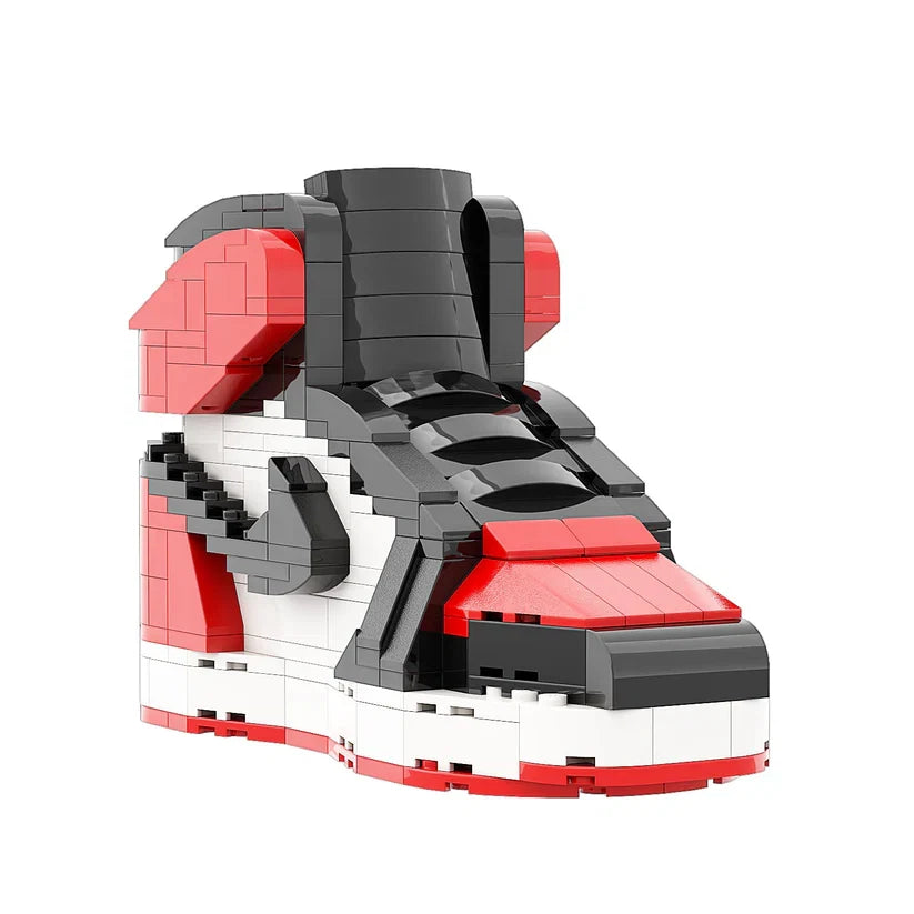 LKJ 1 HIGH RED WHITE SNEAKER BRICKS