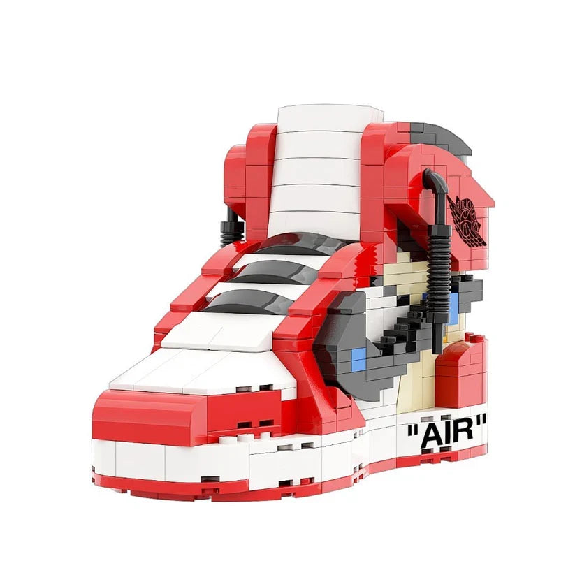 LKJ 1 HIGH OFF WHITE CHICAGO RED SNEAKER BRICKS