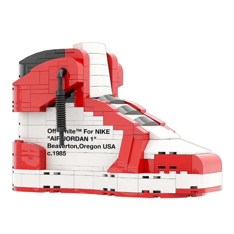 LKJ 1 HIGH OFF WHITE CHICAGO RED SNEAKER BRICKS