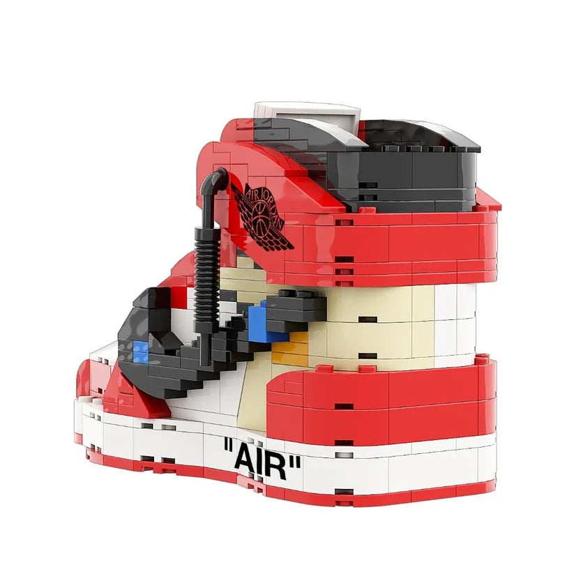 LKJ 1 HIGH OFF WHITE CHICAGO RED SNEAKER BRICKS