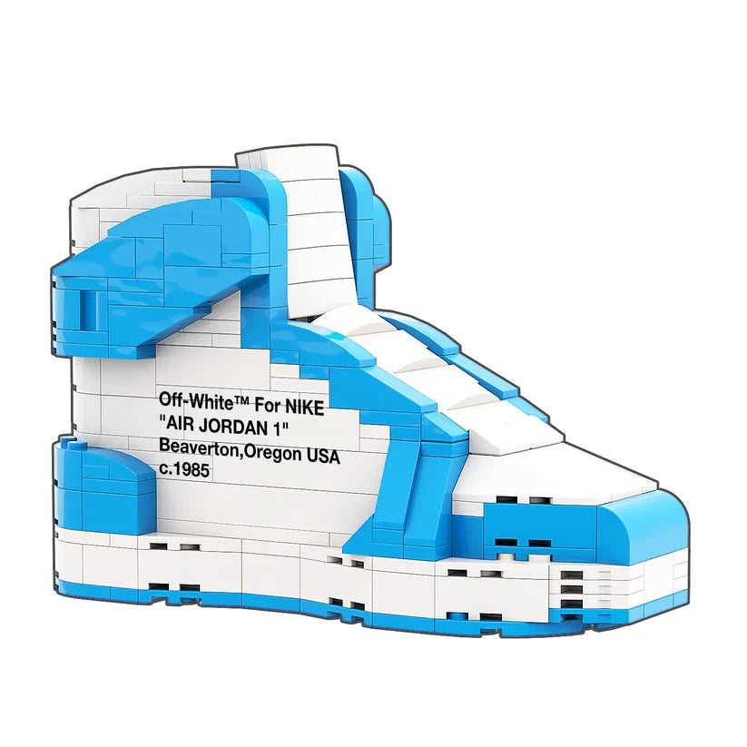 LKJ 1 HIGH OFF WHITE UNC CHICAGO BLUE SNEAKER BRICKS