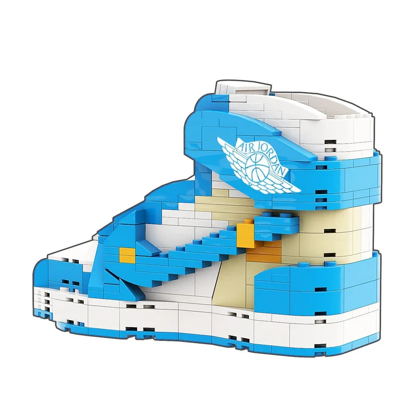 LKJ 1 HIGH OFF WHITE UNC CHICAGO BLUE SNEAKER BRICKS