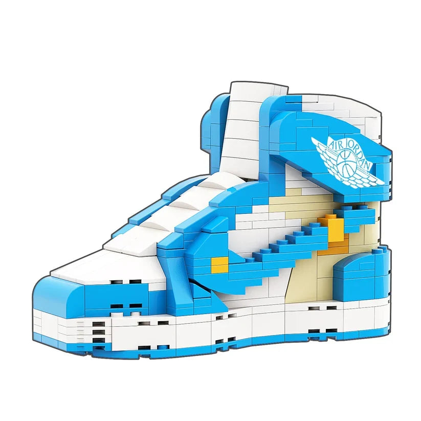 LKJ 1 HIGH OFF WHITE UNC CHICAGO BLUE SNEAKER BRICKS