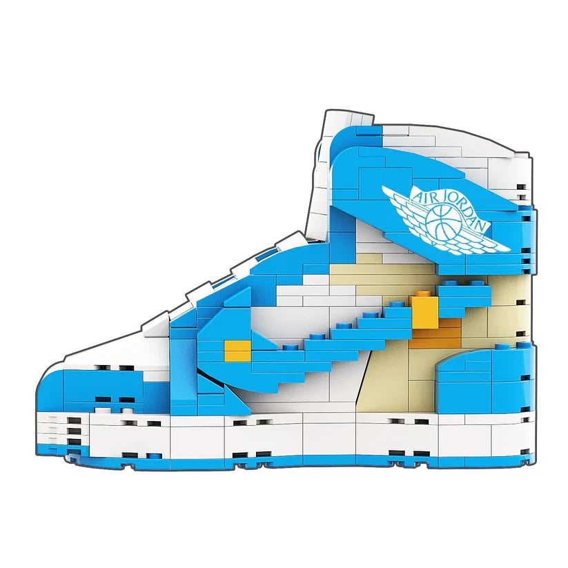 LKJ 1 HIGH OFF WHITE UNC CHICAGO BLUE SNEAKER BRICKS