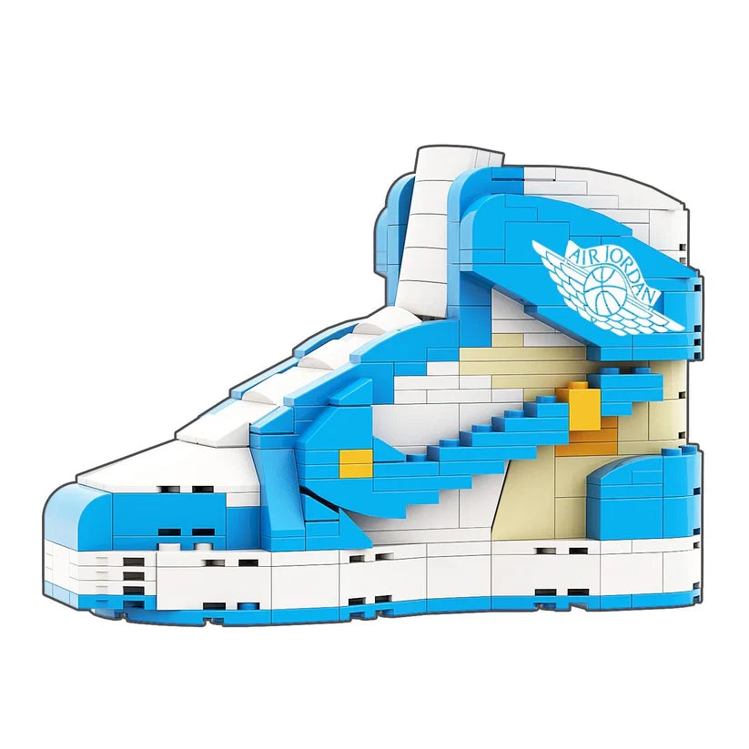LKJ 1 HIGH OFF WHITE UNC CHICAGO BLUE SNEAKER BRICKS