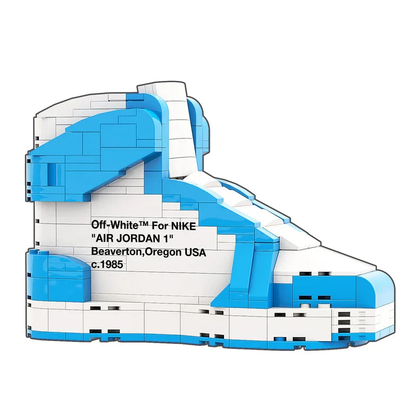 LKJ 1 HIGH OFF WHITE UNC CHICAGO BLUE SNEAKER BRICKS