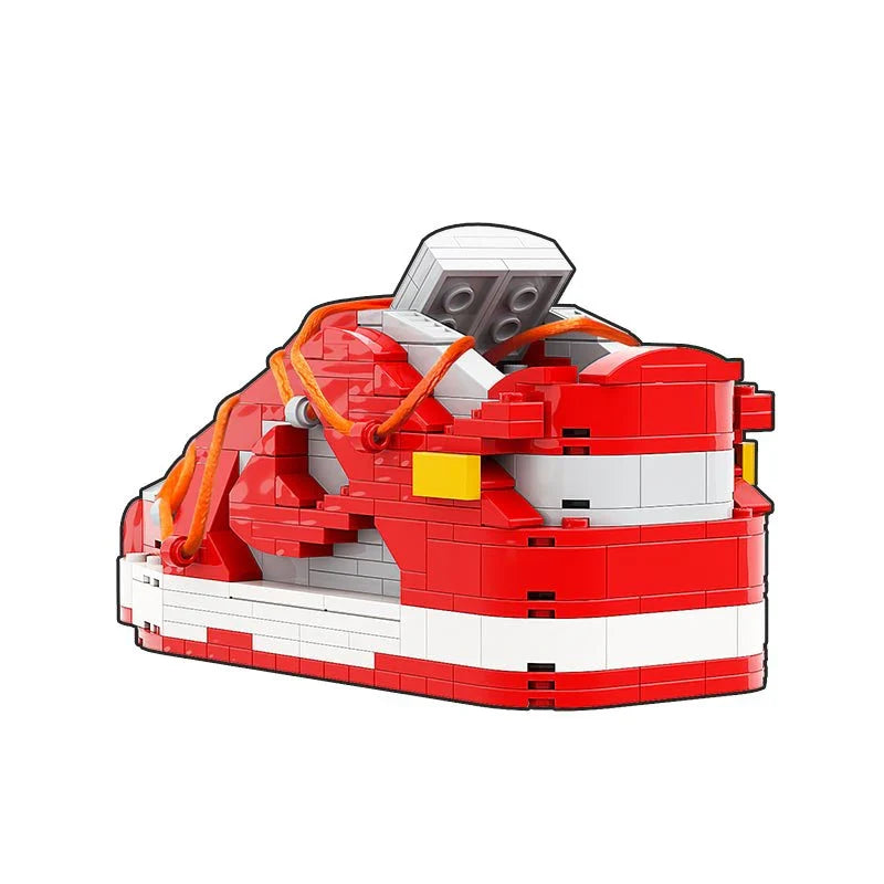 LK LOW DUNK OFF WHITE UNIVERSITY RED SNEAKER BRICKS