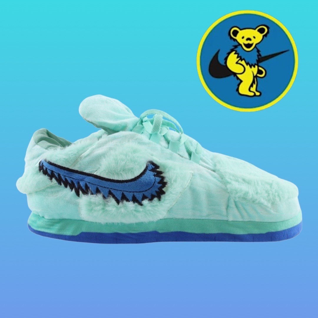 LKGD Dunks Teal Retro Low Top Unisex Trainer Sneaker Slippers