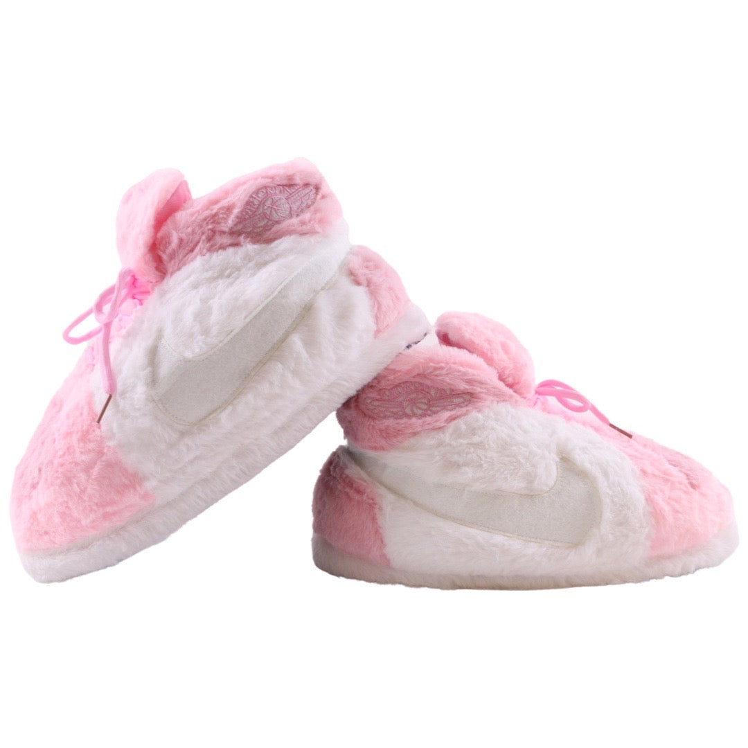 LKJ 1 Retro Pink Hi Top Trainer Sneaker Slippers