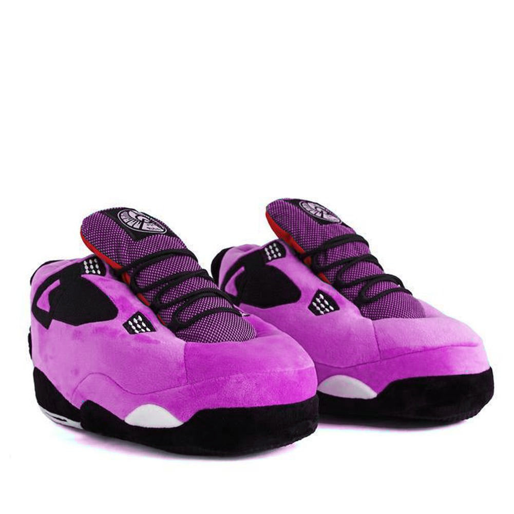 LKJ 4 Purple Retro Hi Top Trainer Sneaker Slippers