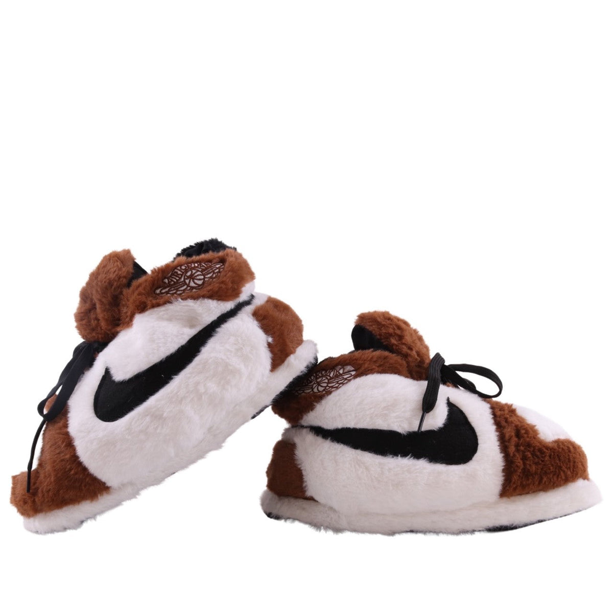 LKJ 1 Brown Retro Hi Top Trainer Sneaker Slippers