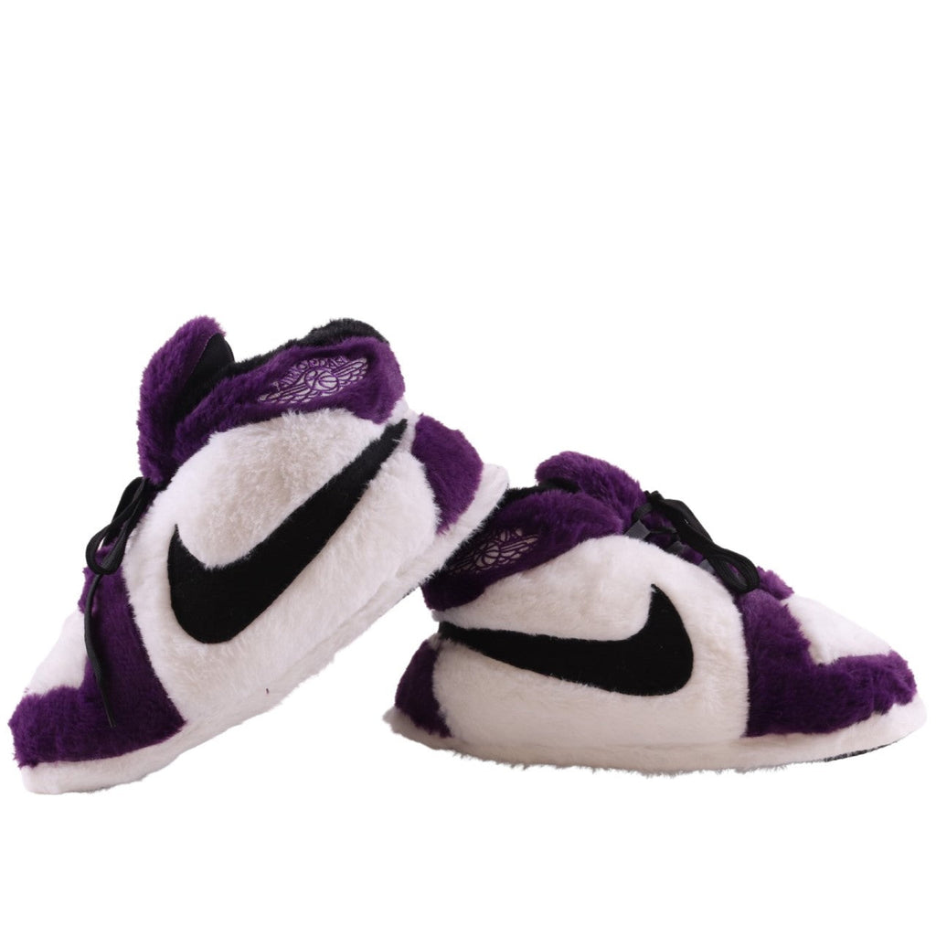 LKJ 1 Purple Retro Hi Top Trainer Sneaker Slippers