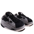 LKJ 4 Black White Mono Retro Hi Top Trainer Sneaker Slippers