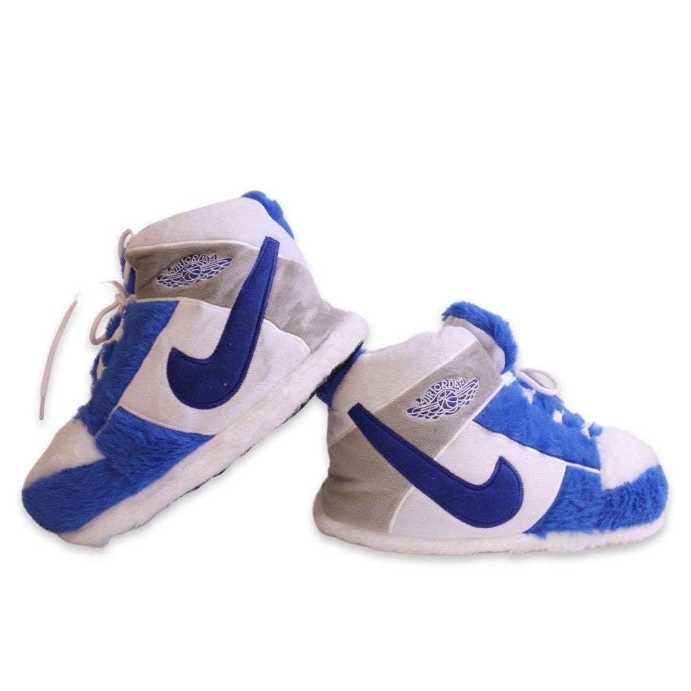 LKJ 1 Blue Mist Retro Hi Top Trainer Sneaker Slippers