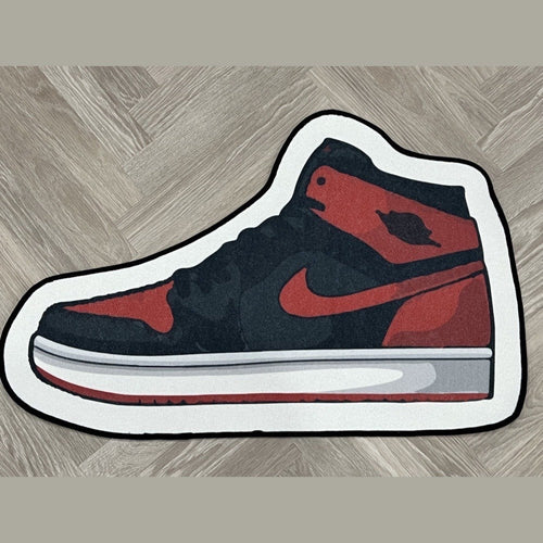 Hype Beast Jordan 1 Red Sneaker Floor Rug Carpet